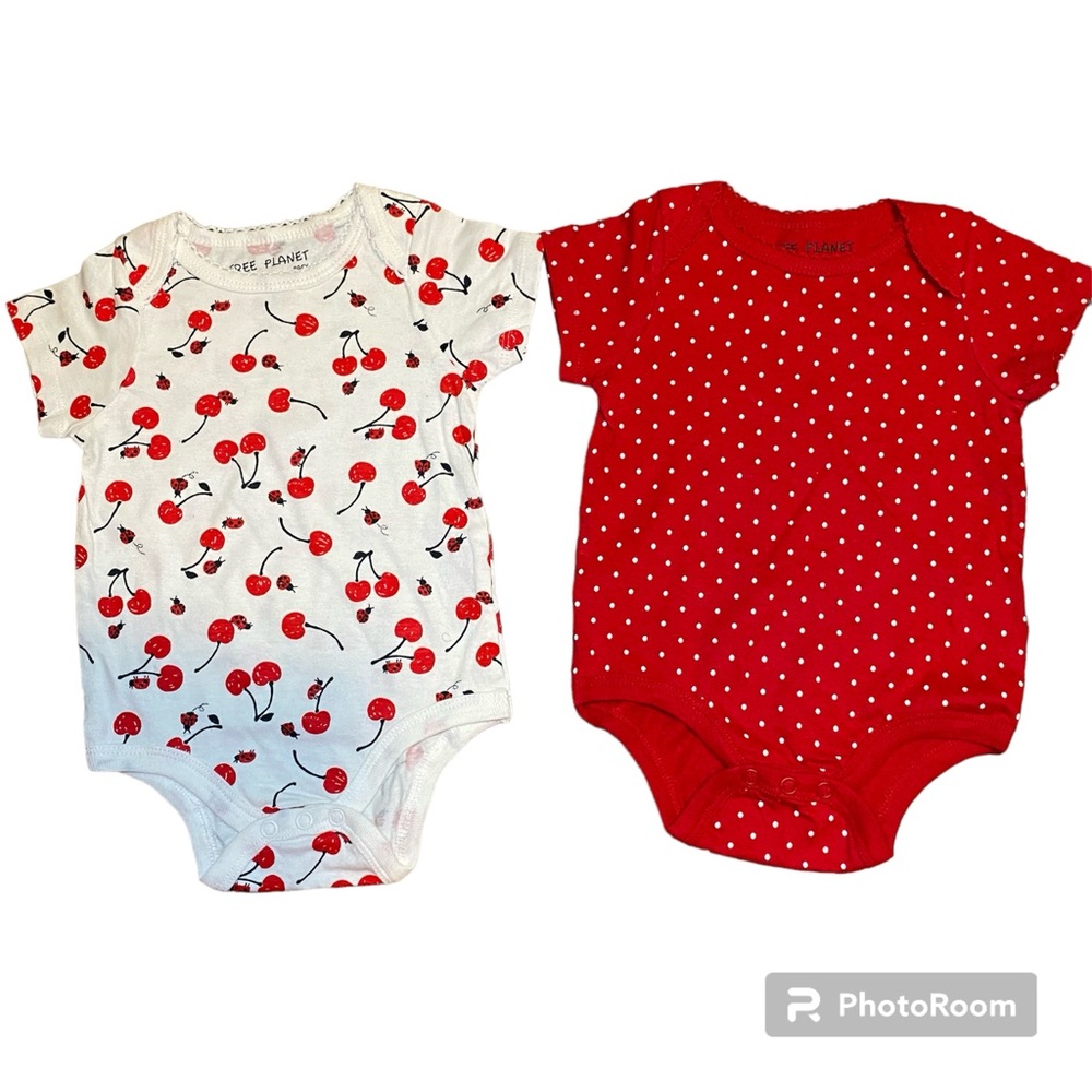 Baby girl bodysuits. 9 months by free planet baby.